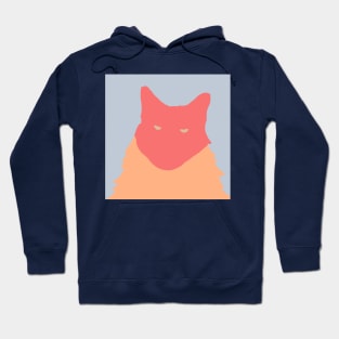 Maine Coon Cat Abstract Peach Fuzz Pantone Color of the Year 2024 Hoodie